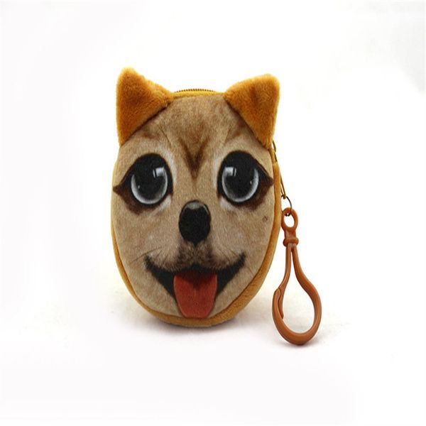 

coin purses wallet ladies 3d cats cute face animal big face change fashion cute small zipper bag for women chrismas 2019 change pu2226, Red;black