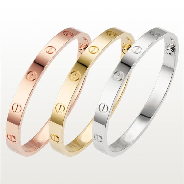 

love screw bracelet designer bracelets luxury jewelry women bangle fashion accessories titanium steel alloy gold-plated never fade not 239v, Black