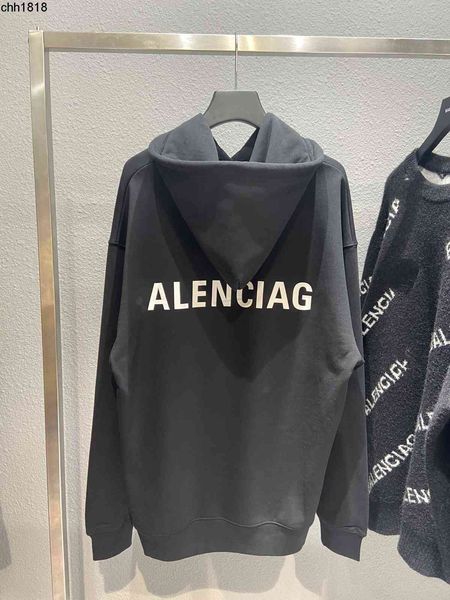 

men's hoodies sweatshirts fashion balencaigass sweater autumn new style b home back english letter printing men and women's sweate, Black