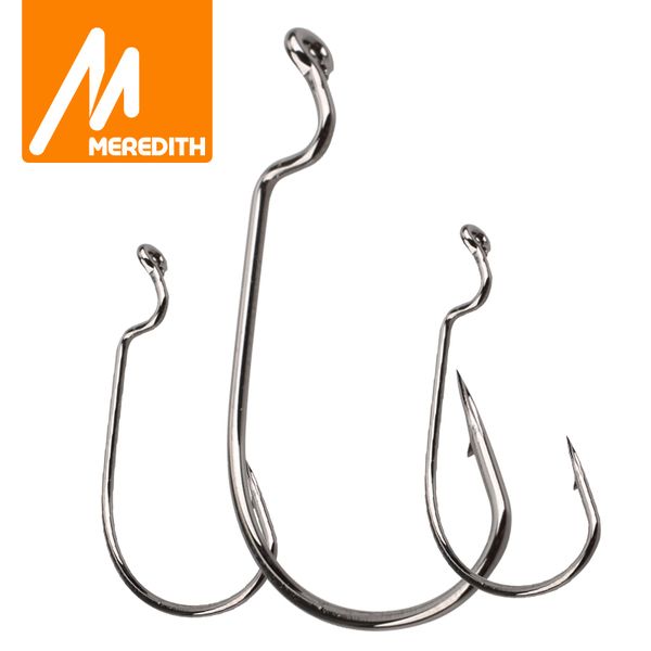 

meredith 50pcs/lot fishing soft worm high carbon steel wide super lock fishhooks lure softjerk hooks 8# 5/0 fishing tackle