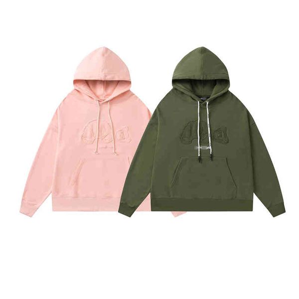 

mens and womens hoodie palm angle designer hoodies brand severed bear embroidery stitched hoodie men's and women's jacket long sle, Black