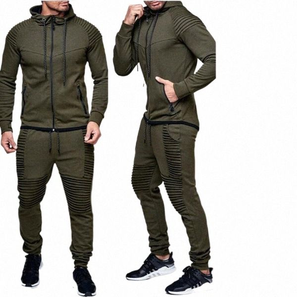 

men's tracksuits tracksuit men hoodie set pullover casual gym sports sweatshirt fleece linner hoodies winter 83ji#, Gray