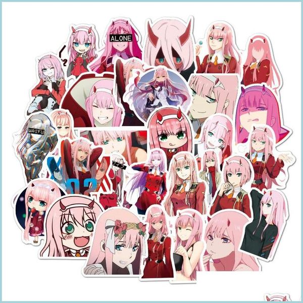 

wall stickers darling in the franxx waterproof decal sticker to for diy lapmotorcycle lage snowboard car 50pcs drop delivery 2021 dhp59