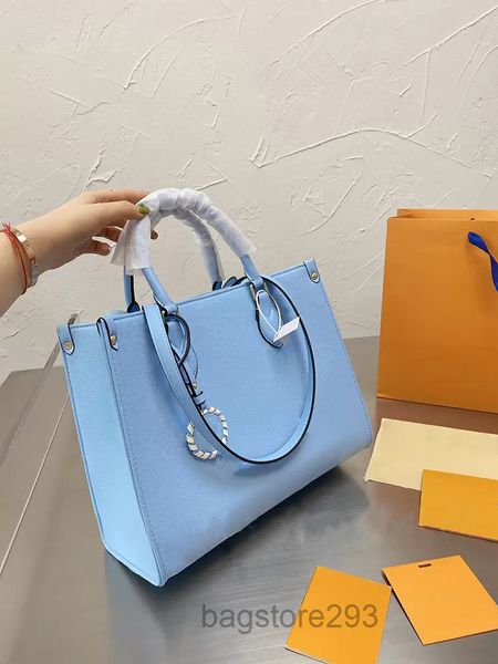 

genuine leather cm women designers handbags onthego crossbody bag summer gradient color largecapacity shopping bag fashion tote shoulder pur