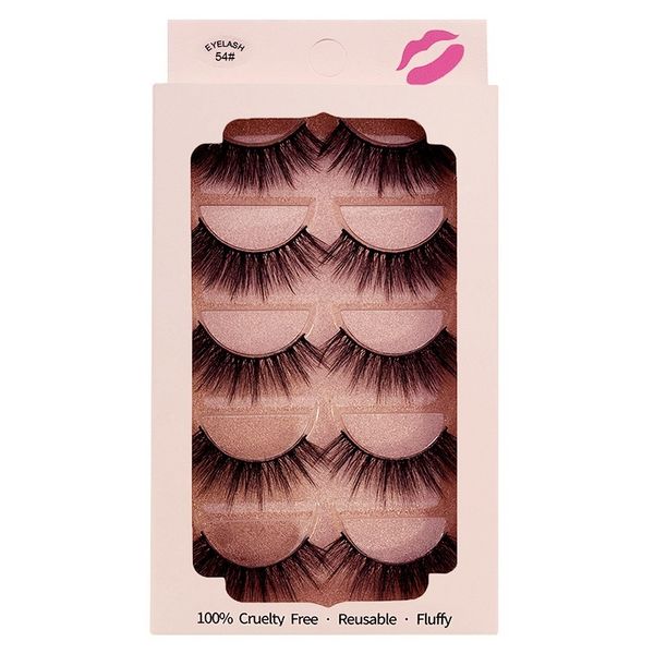 

handmade reusable multilayer mink false eyelashes soft light curly crisscross thick fake lashes full strip eyelash extensions makeup for eye