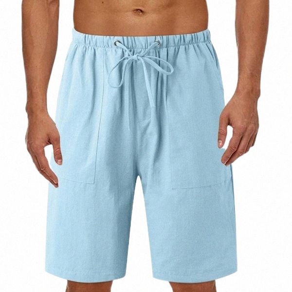 

men's shorts mens casual spring pocket sports summer bodybuilding cotton linen short pants warm comfortablemen's h6s1#, White;black