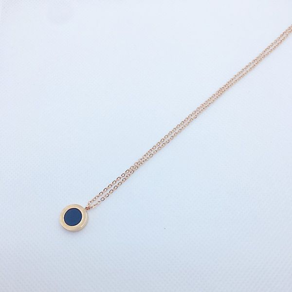 

luxury designer ladies necklace classic white black shell double sided pendant for girls valentine's day gift 316l jewelry, Silver