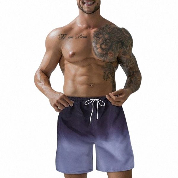

men's shorts men's casual breathable short pants pockets beach gradient sport men jogger with pocket #t2gmen's 69wt#, White;black