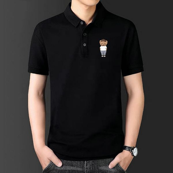 

mens polo shirt designer man fashion horse t shirts casual men golf summer polos shirt embroidery high street trend tee, White;black