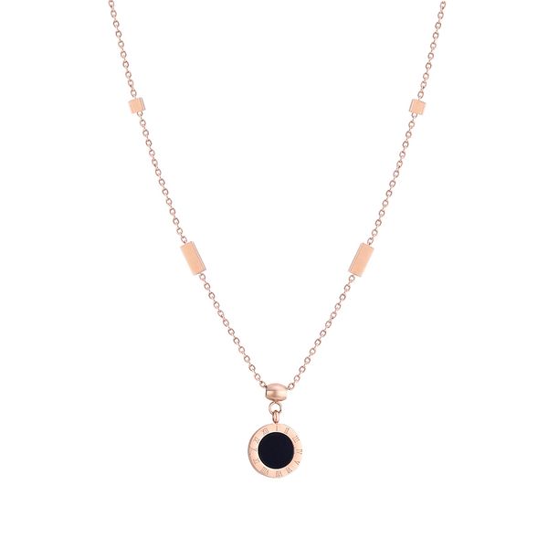 

Classic Butterfly Style Titanium Steel Rose Gold Color Necklace For Woman Daily Outfit Fashion Jewelry Girl's Clavicle Chain