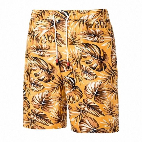 

men's shorts summer beach men's fashion hawaiian resort casual loose lace up multicolor pattern shortsmen's z0sn#, White;black