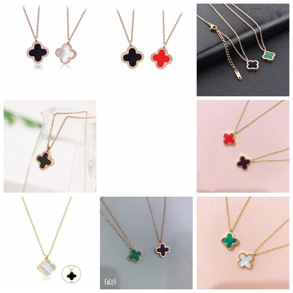 

fashion double side clover pendant necklace for women gift, Silver