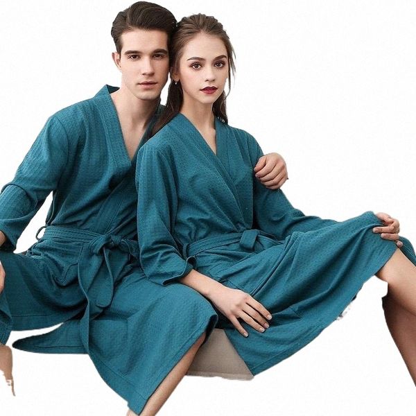 

lovers summer fashion waffle bathrobe men suck water kimono bath robe plus size peignoir dressing gown bridesmaid robes p3m7#, Black;brown