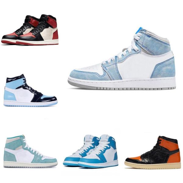 

jumpman 1 mens basketball shoes women sneakers shattered backboard 3 0 fearless obsidian turbo green bio hack storm blue lucky green l241h, Black