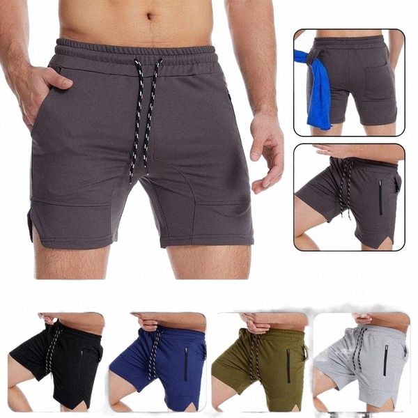 

men's shorts mens knit workout sports casual fitness running slim pants summer quick-dry short bottomsmen's v4fm#, White;black