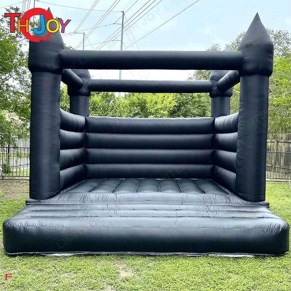 

delivery outdoor activities 13x13ft black inflatable bouncer halloween bounce house for party