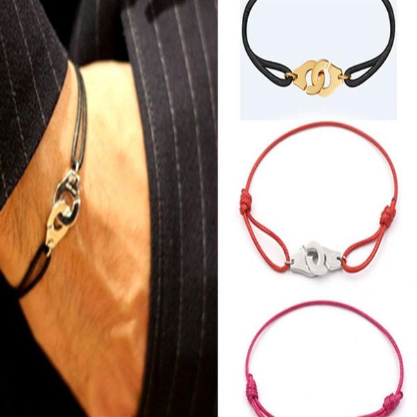 

france famous jewelry dinh van bracelet for women fashion jewelry 925 sterling silver rope handcuff bracelet menottes256t, Black