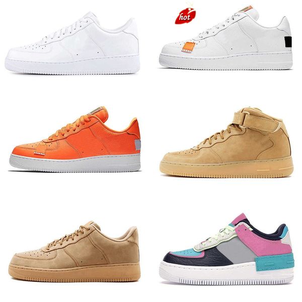 

boots casual 2023 designers mens sports casual shoes classic triple white low shadow forces black wheat pale ivory pastel beige airs utility