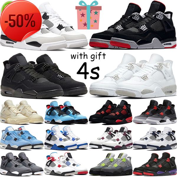 

boots shoe 4 retro basketball shoes military black cat 4s men women stage haze sail university blue infrared red thunder white oreo royalty