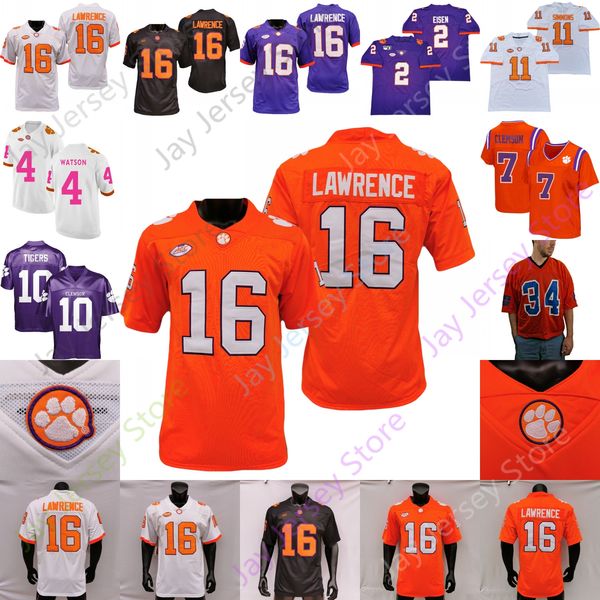 

clemson tigers football jersey ncaa college hunter renfrow travis etienne jr. tee higgins deandre hopkins c.j. spiller steve fuller isaiah s, Black;red