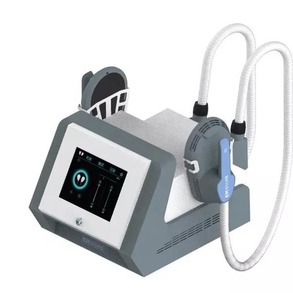 

2 handles emslim rf body electromagnetic slimming machine tesla ems skin tightening lift muscle stimulate fat removal beauty equipment