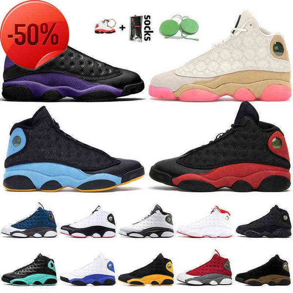 

2021 court purple 13s basketball shoes men women 13 dark powder blue red flint trainers cny playground chicago island green sneakers, Black