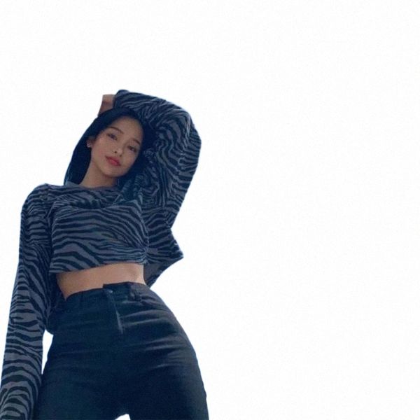 

oversized crewneck sweatshirt women spring autumn casual loose sweat shirt ladies zebra-striped short pullover streetwear women's hoodi, Black
