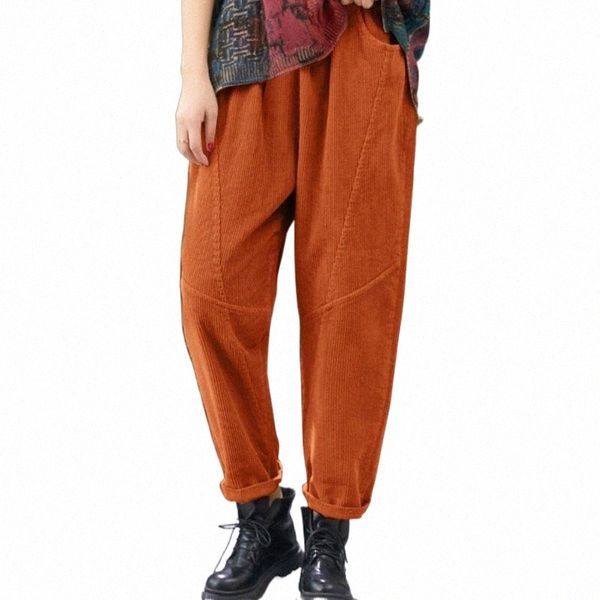 

women's pants & capris women loose elastic waist casual harem fashion palazzo female vocation pantalon elegant corduroy trousers over o, Black;white