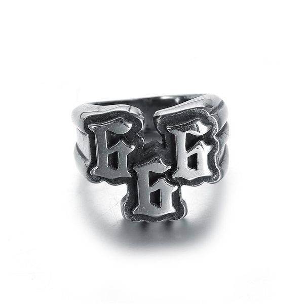 

new stainless steel ring men retro biker style fashion personality men punk cross ring jewelry gift2464, Silver