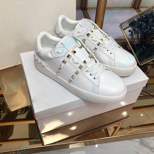 

designer women dress shoe platform men casual comfort sneaker leisure leather shoes chaussures trainers287v, Black