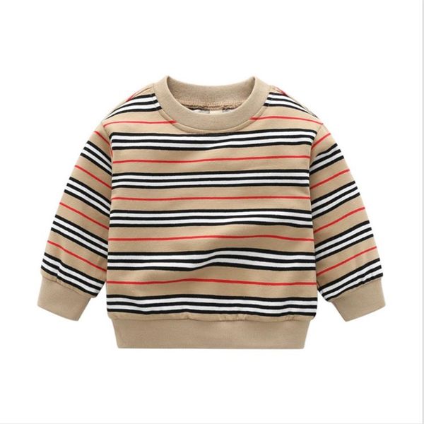 

2021 new baby boys striped sweaters spring autumn boys knitted pullover kids cotton sweatshirt children loose casual sweater281m, Blue