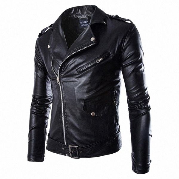 

men's jackets men fashion pu leather jacket spring autumn british style motorcycle male coat black brown m-3xl11 g5mc#