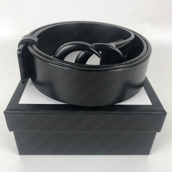 

fashion belts men belt women belt big gold buckle genuine leather belt classical belts ceinture 3 8cm width with box242q, Black;brown