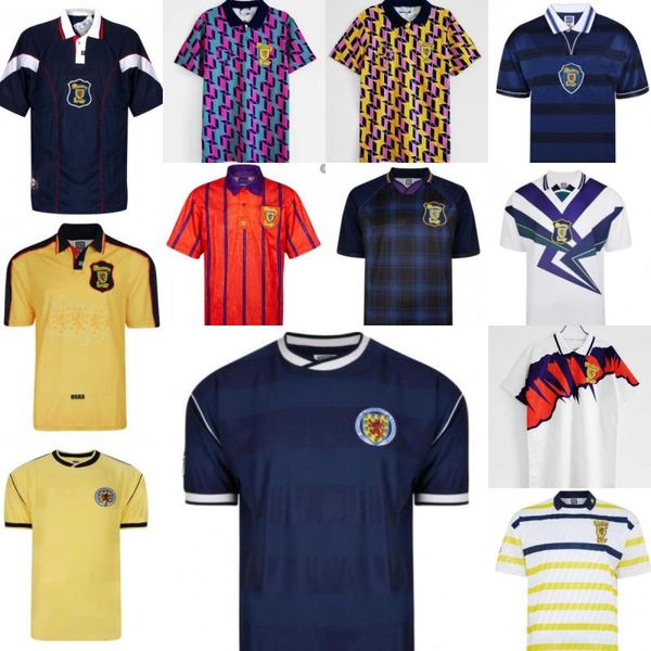 

1991 19931986 retro soccer jersey 1998 1999 1988 1989 vintage leisure brown mccoist gallacher robertson lambert man classic football shirt s, Black