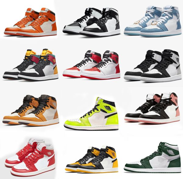 

authentic 1 high og stealth basketball shoes light curry taxi yellow toe visionaire chicago reimagined sneakers 1s gorge green retro men