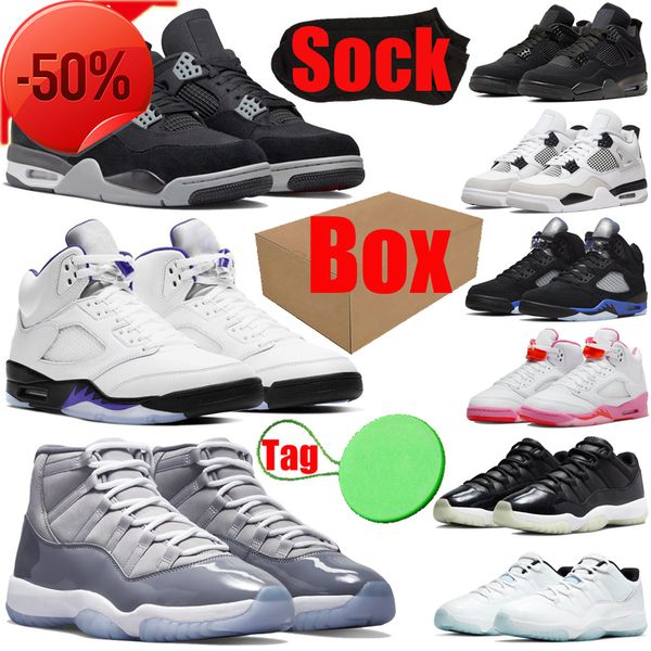 

with box jumpman 4s 5s 11s basketballs shoes for mens womens military black cats canvas cool grey 4 5 11 infrared concord university blue