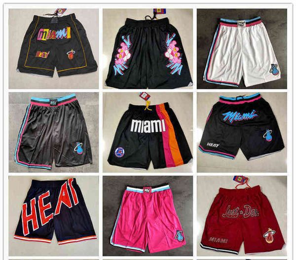 

men's shorts basketball shorts miami''heat''men throwback pocketsags, White;black
