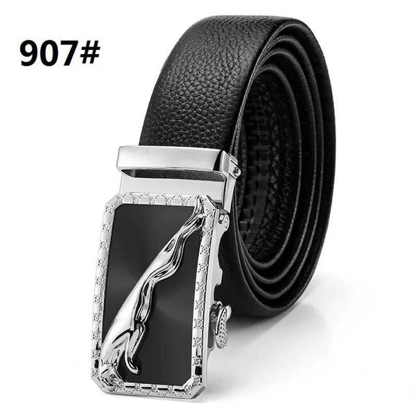 

14 styles men's leather belts with automatic buckle belt business waistband for men pd0052523, Black;brown