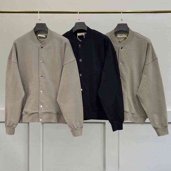 

men's hoodies sweatshirts esse street back reflective baseball jacket sweater fashionable loose all-match classic autumn and winter wom, Black