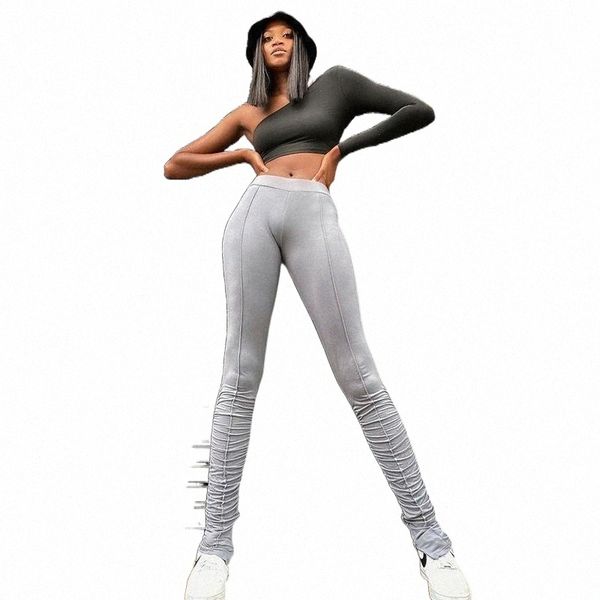 

women's pants & capris bomblook 2021 solid high waist patchwork shirring slim stretch leggings summer women casual fitness streetwears, Black;white