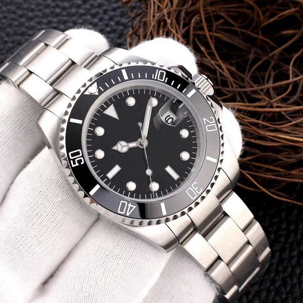 

classic brand u1 mens watch mechanical submarine watches fashion 2813 40mm between gold stainless steel strap sapphire mirror waterproof 50o, Slivery;brown