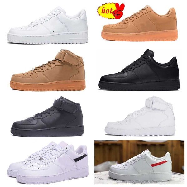 

fashion sandals casual shoes triple white black wheat utility shadow 1s classic forces low mens women airs high 1 one 1 07 ' 'af1