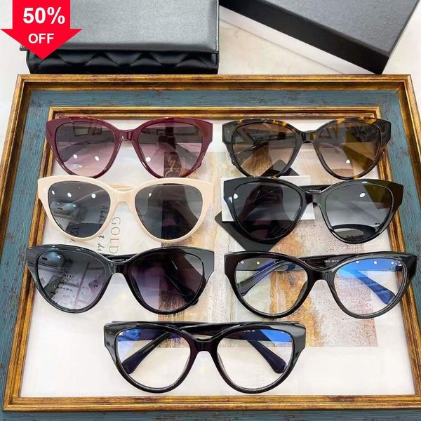 

designer sunglasses xiaoxiangjia's new online celebrity the same cat's eye art ins sunglass women's versatile plain face fash, White;black