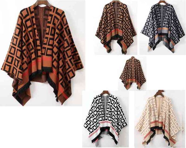 

women's jackets women s cape classical womans cloak with f printed high quallity autumn spring winter cardigan size design knitting fri, Black;brown