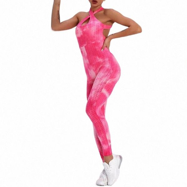 

women's leggings pants high waist stitching siamese breathable tie-dye sports bubble fitness ink slim hip-up squat proof & capris c4bs#, Black;white