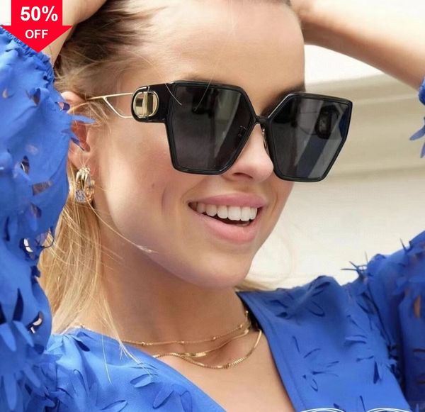 

designer sunglasses family d's 22 year new montaigne 30 large frame face small sunglass star net red same bu, White;black