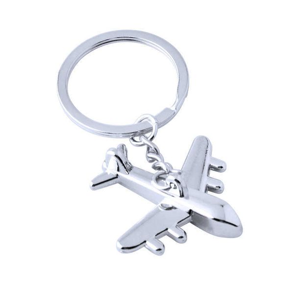 

keychainmetal creative aircraft key chain new boeing pendant fighter, Silver