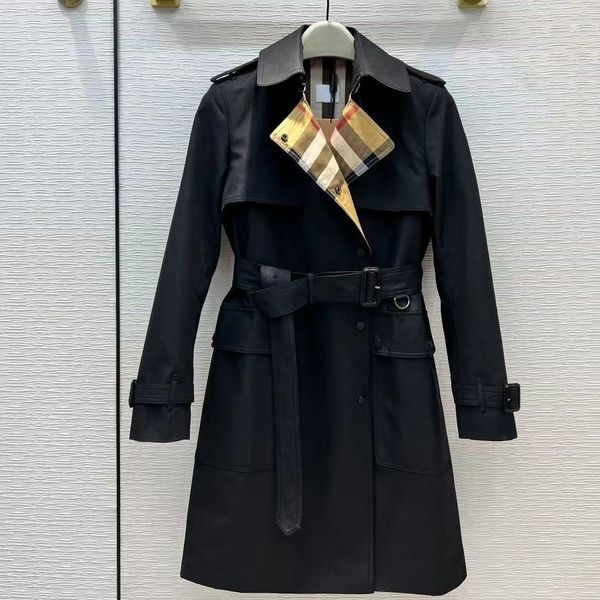 

e42 autumn womens trench coats designer luxury women windbreaker body letter print jacket loose belt coat female casual long trenchsx35x, Tan;black