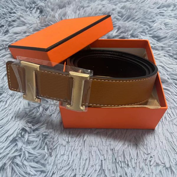 

2022 mens womens belts designer for women men fashion classic designers luxury belt man belt casual gold buckle letter smooth width 22ss, Black;brown