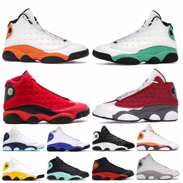 

jumpman 13 13s basketball shoes mens high flint bred island green red dirty hyper royal starfish he got game og black cat court purple grey